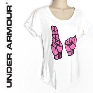UNDER ARMOUR Heat Gear Sign Language UA T-shirt Sz M